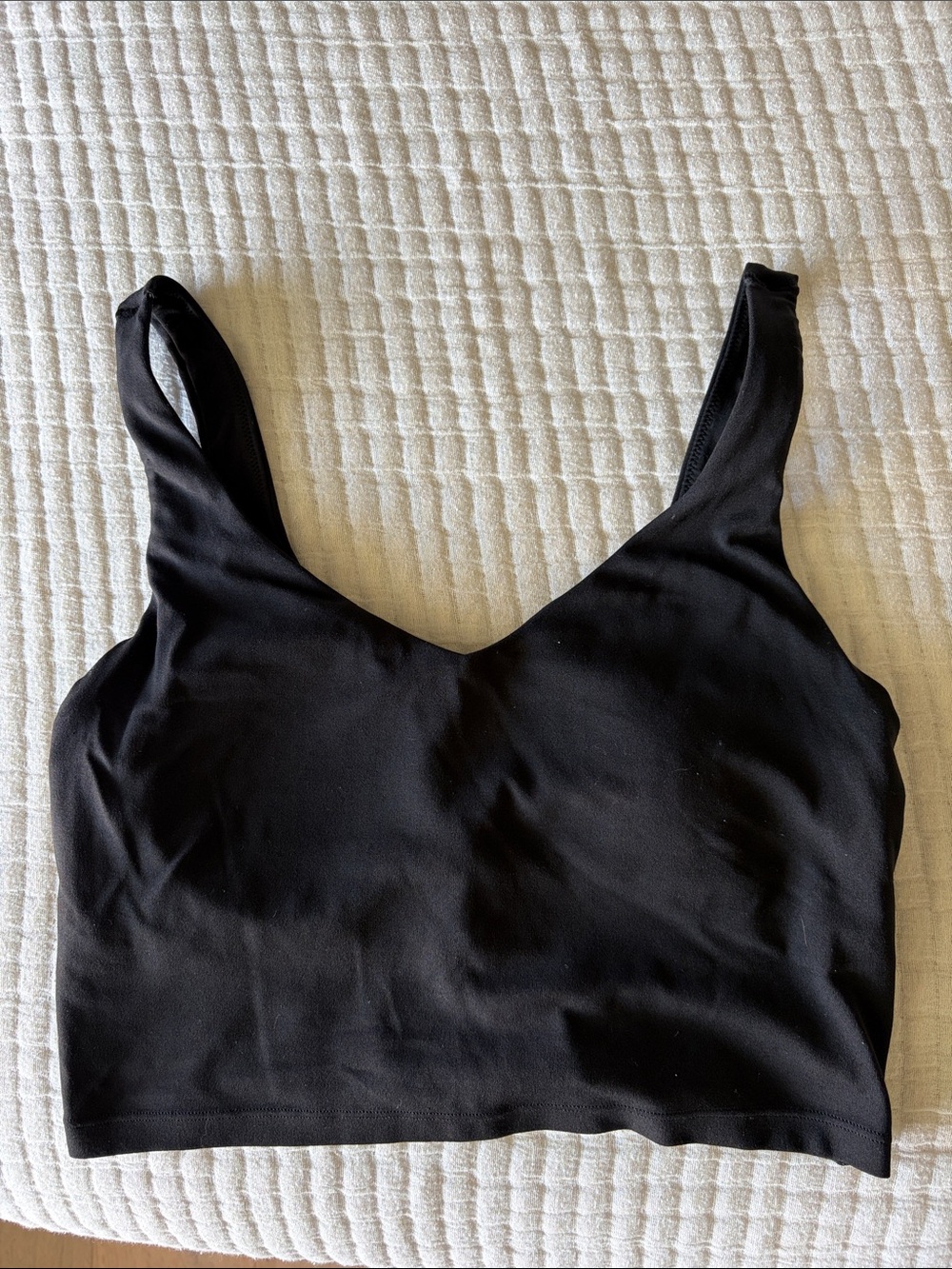 aerie Black V-Neck Cropped Tank